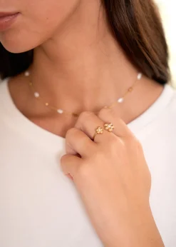 Fashion Motus Boutique Bague Satine DoréStrass-BagueSatine