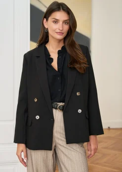 Shop Motus Boutique Blazer Toscane Noir-BlazerToscane
