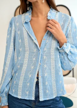 Best Sale Motus Boutique Blouse Baya Bleu-BlouseBaya