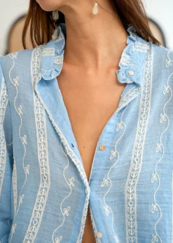 Best Sale Motus Boutique Blouse Baya Bleu-BlouseBaya