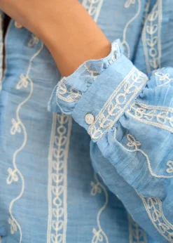 Best Sale Motus Boutique Blouse Baya Bleu-BlouseBaya