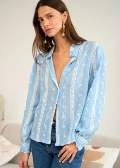 Best Sale Motus Boutique Blouse Baya Bleu-BlouseBaya