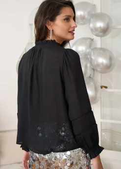 Best Motus Boutique Blouse Cassiopée Noir-BlouseCassiopée