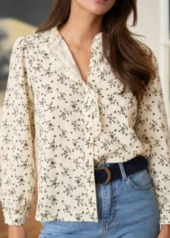 Clearance Motus Boutique Blouse Julie KakiBeige-BlouseJulie