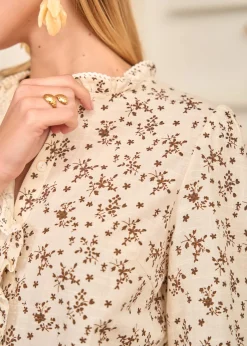 Shop Motus Boutique Blouse Julie MarronBeige-BlouseJulie