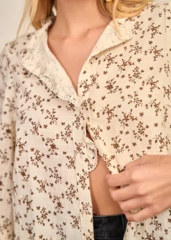 Shop Motus Boutique Blouse Julie MarronBeige-BlouseJulie