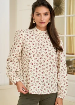 Clearance Motus Boutique Blouse Juliette BeigeBordeaux-BlouseJuliette