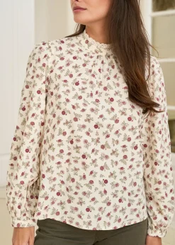 Clearance Motus Boutique Blouse Juliette BeigeBordeaux-BlouseJuliette