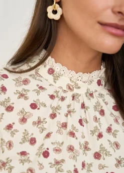 Clearance Motus Boutique Blouse Juliette BeigeBordeaux-BlouseJuliette