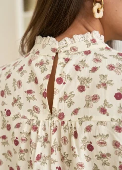 Clearance Motus Boutique Blouse Juliette BeigeBordeaux-BlouseJuliette
