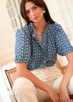 Shop Motus Boutique Blouse Leya Bleu-BlouseLeya