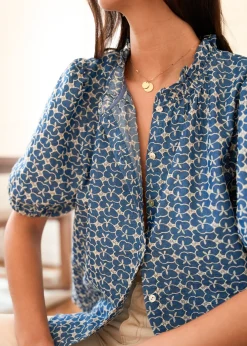 Shop Motus Boutique Blouse Leya Bleu-BlouseLeya
