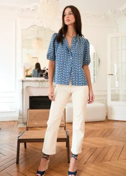 Shop Motus Boutique Blouse Leya Bleu-BlouseLeya