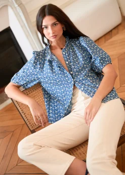 Shop Motus Boutique Blouse Leya Bleu-BlouseLeya
