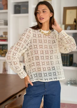 Online Motus Boutique Blouse Lorette Ivoire-BlouseLorette