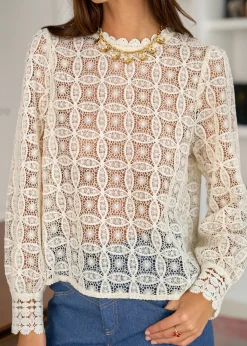 Online Motus Boutique Blouse Lorette Ivoire-BlouseLorette
