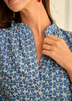 Online Motus Boutique Blouse Maia Bleu-BlouseMaia