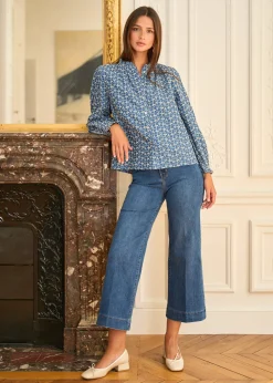 Online Motus Boutique Blouse Maia Bleu-BlouseMaia