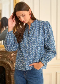 Online Motus Boutique Blouse Maia Bleu-BlouseMaia