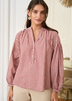 Flash Sale Motus Boutique Blouse Manel VichyRouilleEcru-BlouseManel