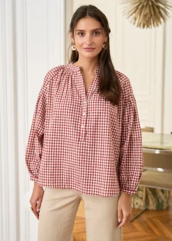 Flash Sale Motus Boutique Blouse Manel VichyRouilleEcru-BlouseManel