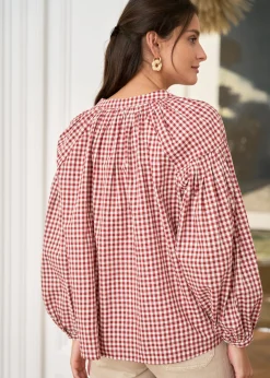 Flash Sale Motus Boutique Blouse Manel VichyRouilleEcru-BlouseManel