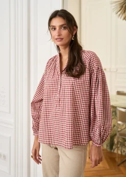 Flash Sale Motus Boutique Blouse Manel VichyRouilleEcru-BlouseManel