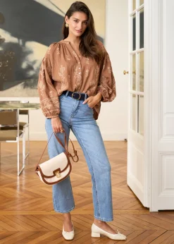 New Motus Boutique Blouse Manel Camel-BlouseManel