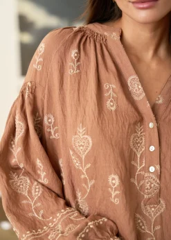 New Motus Boutique Blouse Manel Camel-BlouseManel