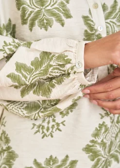 Outlet Motus Boutique Blouse Manel ImpriméKakiEcru-BlouseManel