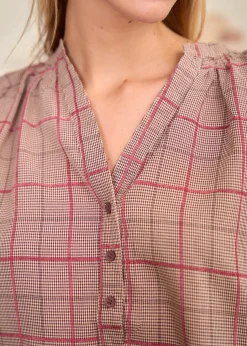 Shop Motus Boutique Blouse Manel MotifBordeaux-BlouseManel