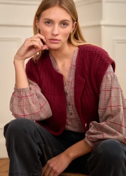 Shop Motus Boutique Blouse Manel MotifBordeaux-BlouseManel