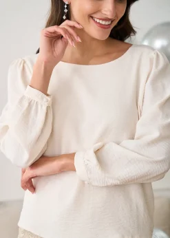 Outlet Motus Boutique Blouse Olga Ivoire-BlouseOlga