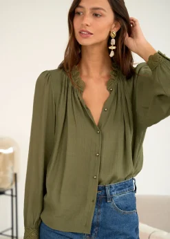 Outlet Motus Boutique Blouse Paola Kaki-BlousePaola