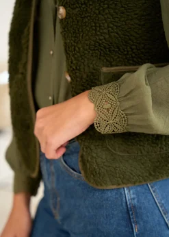 Outlet Motus Boutique Blouse Paola Kaki-BlousePaola