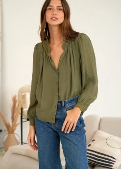 Outlet Motus Boutique Blouse Paola Kaki-BlousePaola