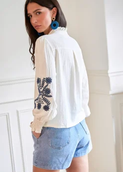 Cheap Motus Boutique Blouse Roma EcruMarine-BlouseRoma