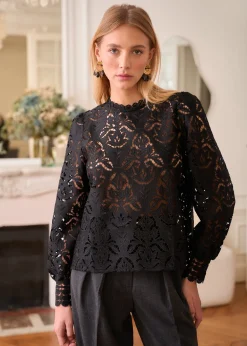 Fashion Motus Boutique Blouse Rose Noir-BlouseRose