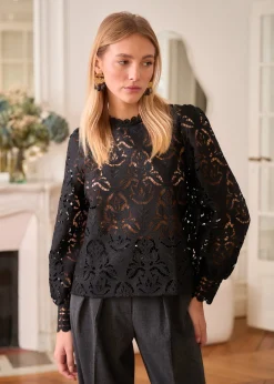 Fashion Motus Boutique Blouse Rose Noir-BlouseRose