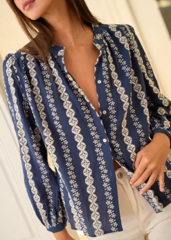 Flash Sale Motus Boutique Blouse Sand Marine-BlouseSand
