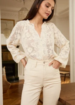 Sale Motus Boutique Blouse Siracuse Beige-BlouseSiracuse