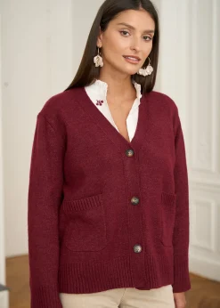 Best Sale Motus Boutique Blouse Violaine BlancBordeaux-BlouseViolaine