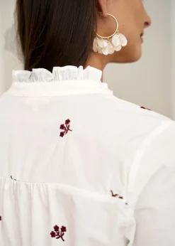 Best Sale Motus Boutique Blouse Violaine BlancBordeaux-BlouseViolaine