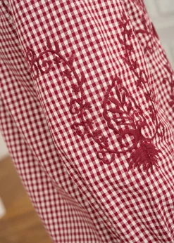 Discount Motus Boutique Blouse Ysaline VichyBordeaux-BlouseYsaline