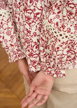 Shop Motus Boutique Blouse Zina BordeauxBeige-BlouseZina