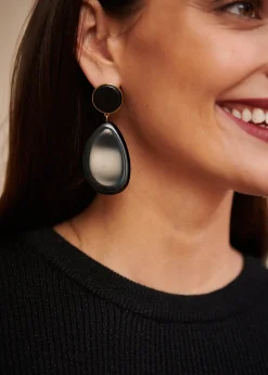 Best Motus Boutique Boucles d'oreilles Cécilia Noir-Bouclesd'oreillesCécilia