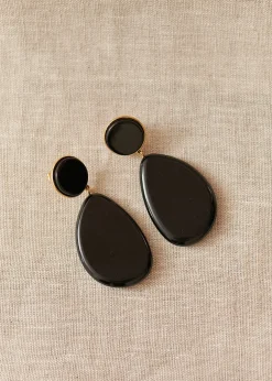 Best Motus Boutique Boucles d'oreilles Cécilia Noir-Bouclesd'oreillesCécilia