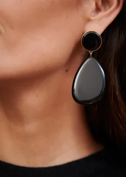 Best Motus Boutique Boucles d'oreilles Cécilia Noir-Bouclesd'oreillesCécilia