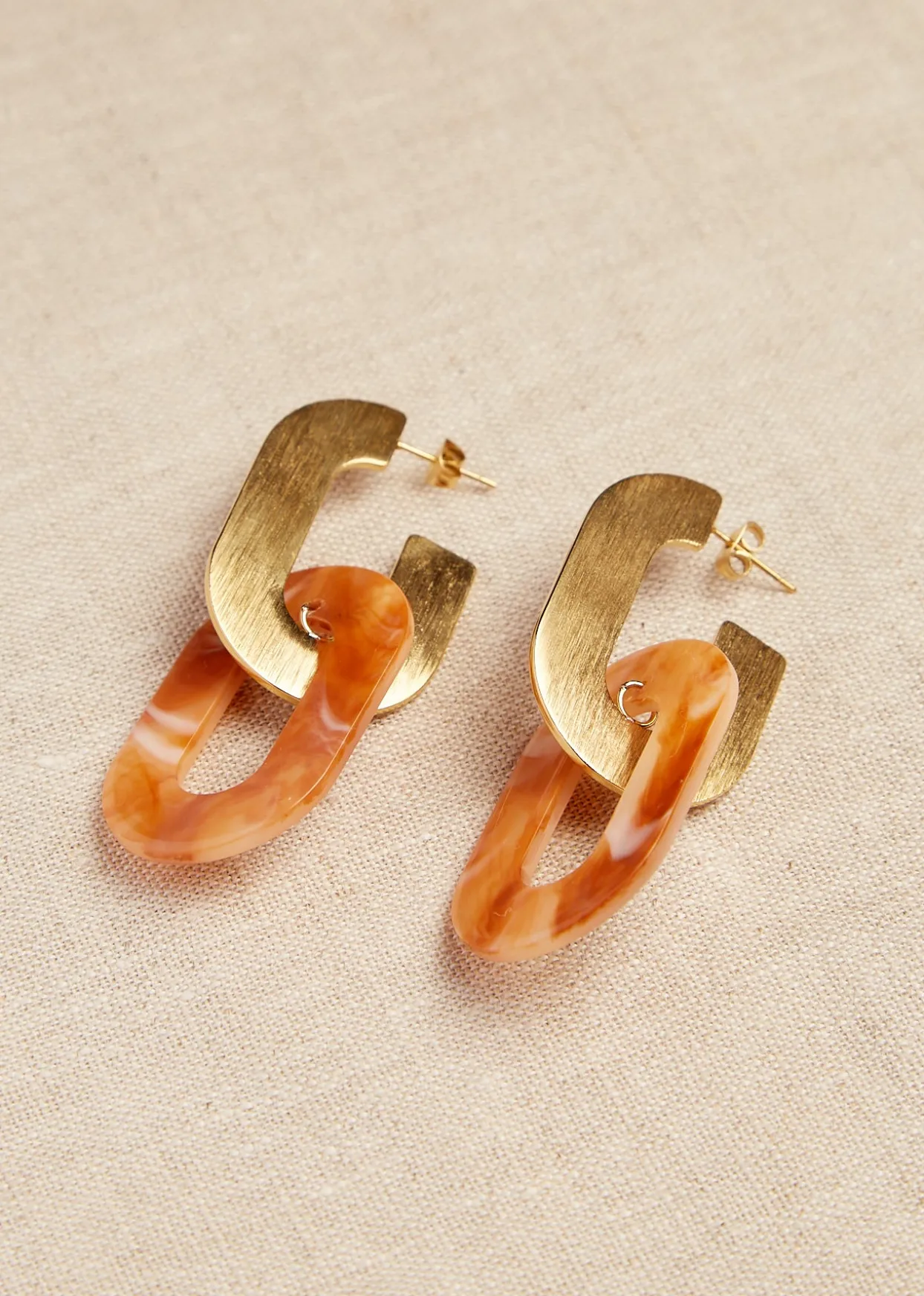 Best Motus Boutique Boucles d'oreilles Sahara BeigeDoré-Bouclesd'oreillesSahara