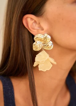 New Motus Boutique Boucles d'oreilles Violette Blanc-Bouclesd'oreillesViolette